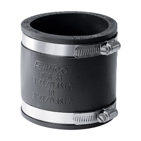 Fernco Fernco Schedule 40 3 in. Hub X 3 in. D Hub PVC Flexible Coupling 1 pk P1056-33